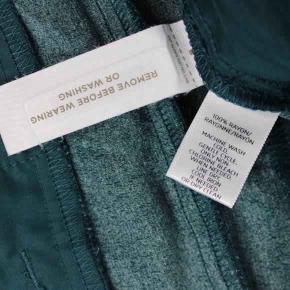 Ann Taylor Loft Women's Size 32 Waist Wide Leg Cropped Pants Teal Colorblock EUC - Picture 5 of 6